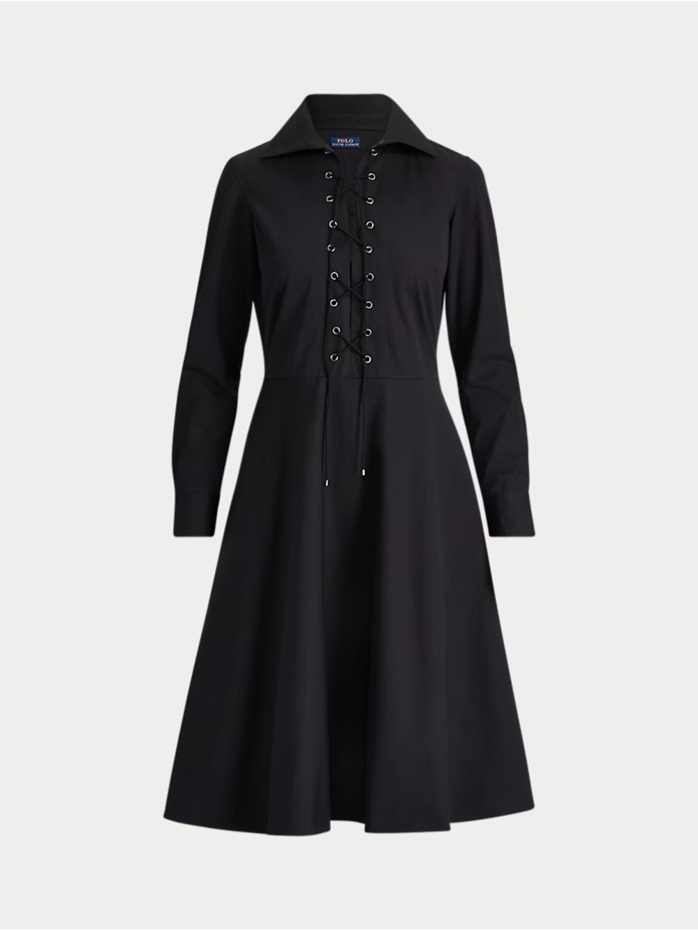 NEW Polo Ralph Lauren Lace-Up Long Shirt Dress Size 14
